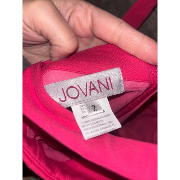 JOVANI SIZE 2 BRIGHT PINK DRESS BRAND NEW WITH TAGS - Picture 8 of 9